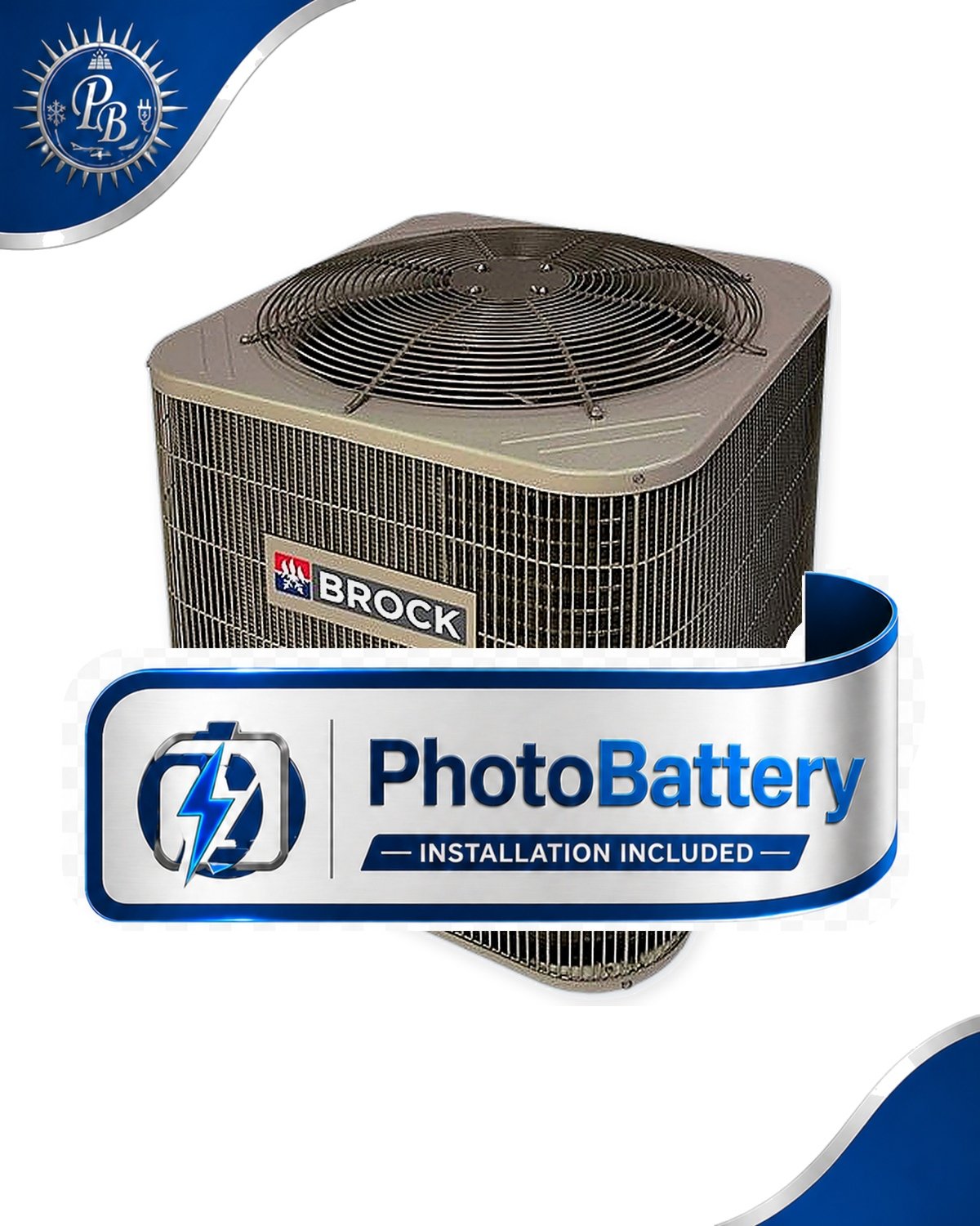 Brock PA4SAN46000N PA4S Series 5 Tons 60000 btu/hr 4000 cfm 14 SEER Single Stage Split System Air Conditioner Condenser with R-410A Refrigerant