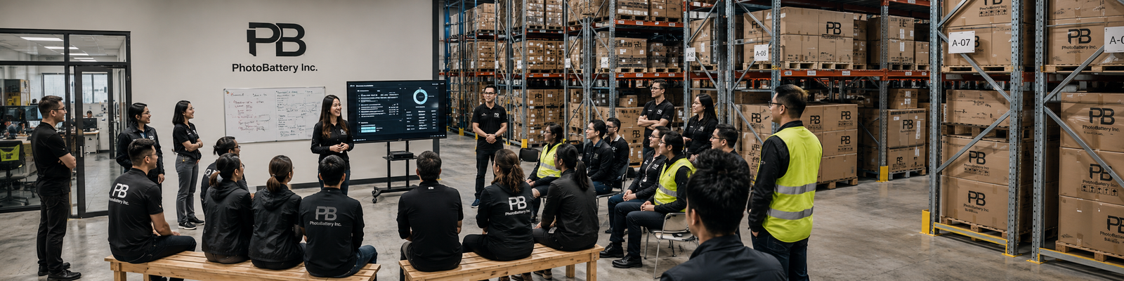 PhotoBattery inventory and warehouse coordination banner
