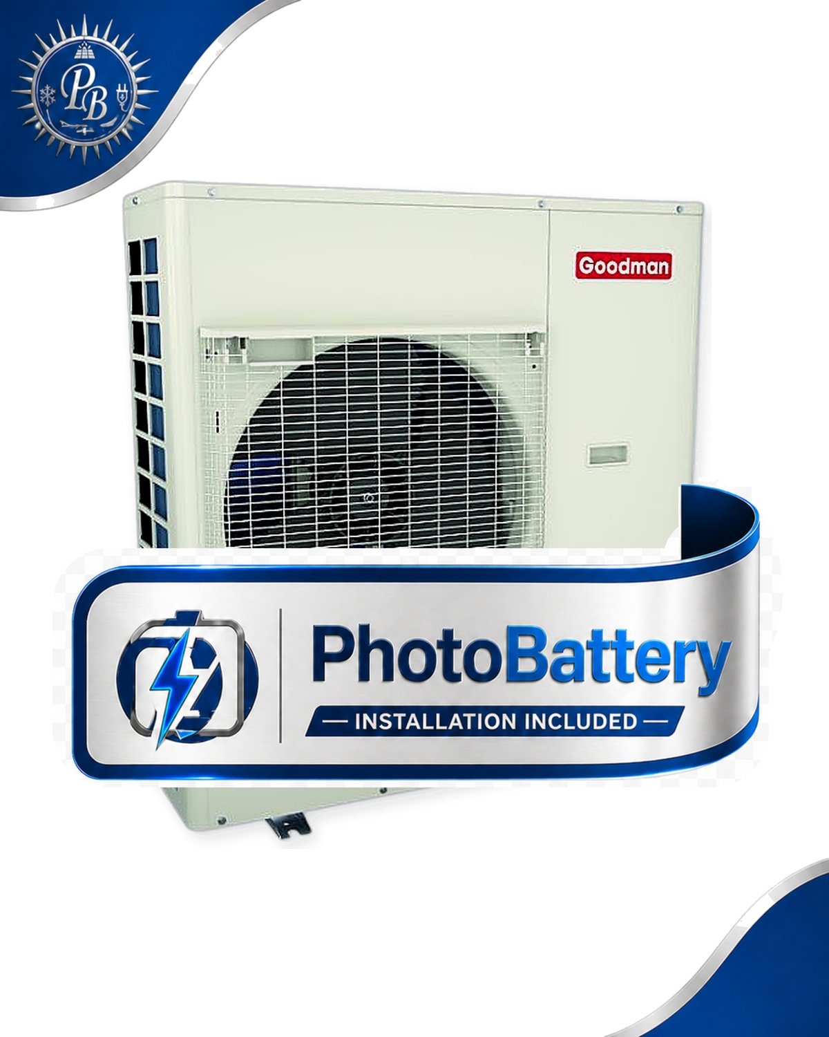 Goodman GXV6SS4210 GXV6S Series 42000 btu/hr 3.5 Tons 16.2 SEER2 R-32 Inverter Driven Air Conditioner Condenser