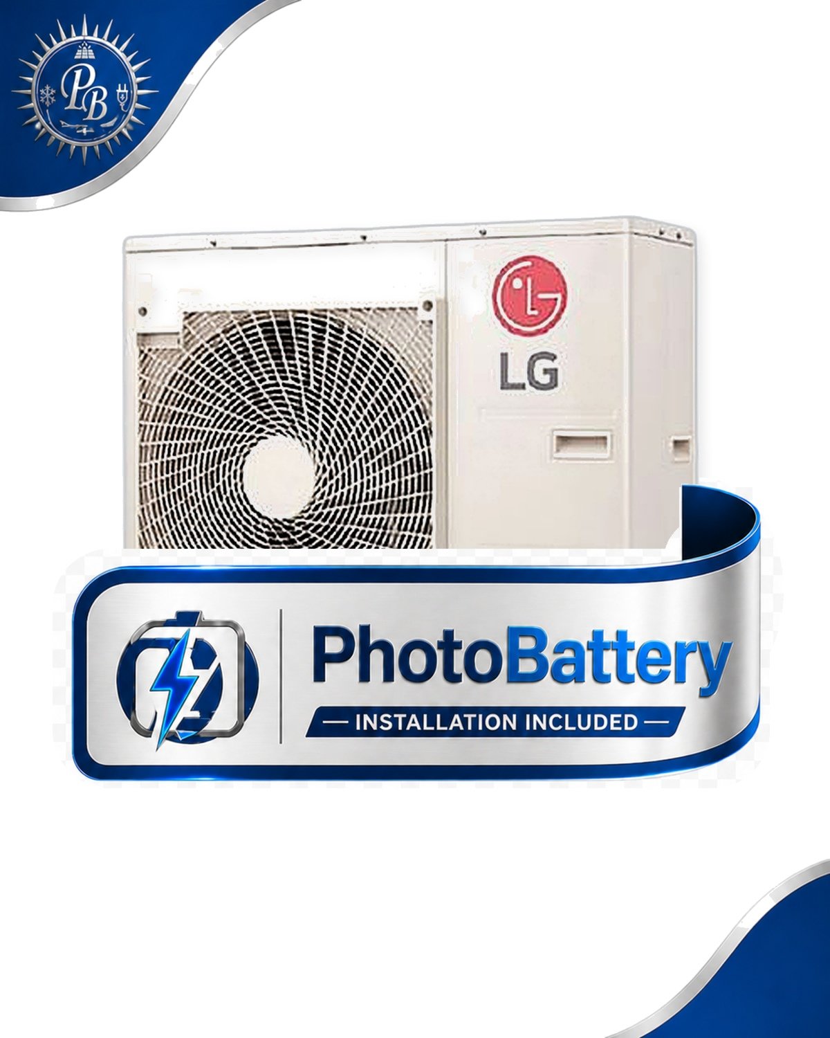 LG Electronics LAU150HYV3 DualCool Prestige 1.25 Tons 15000 btu/hr 24 SEER Single Phase R-410A Outdoor Inverter Heat Pump
