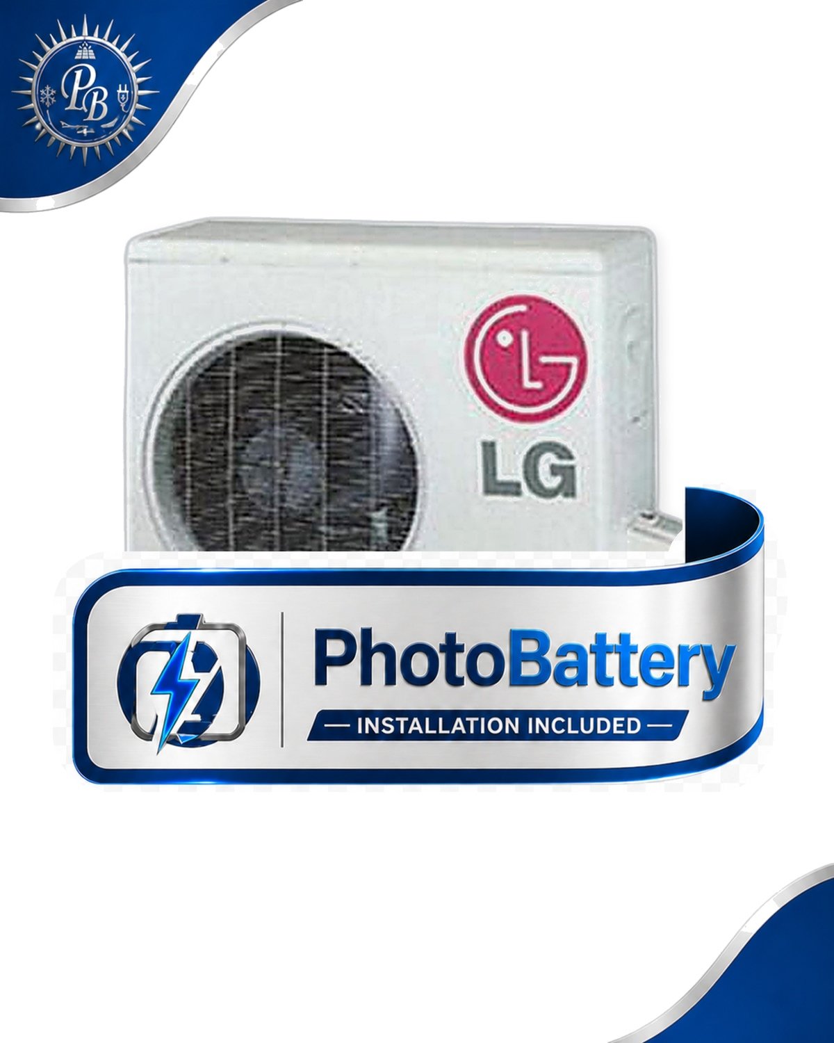 LG Electronics LAU240HYV3 DualCool Prestige 2 Tons 22000 btu/hr 22.5 SEER Single Phase R-410A Outdoor Inverter Heat Pump