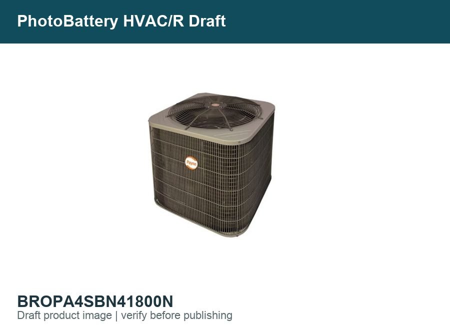 BrocK PA4SBN41800N PA4S Series 18k btu/hr 1.5 Tons 14 SEER R-410A Single Stage Air Co