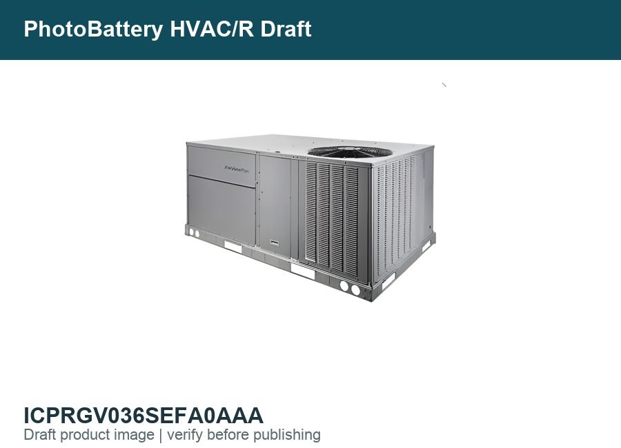 RGV036SEFA0AAA RGV Series 3 Tons 575V Medium Heat Medium Static Single Package Ro