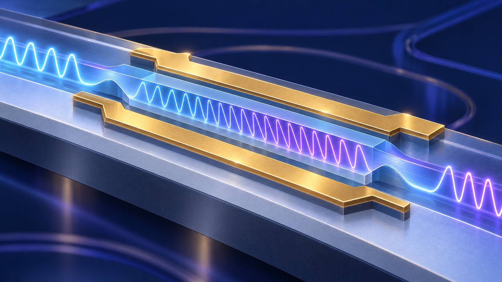 Conceptual thin-film lithium niobate traveling-wave serrodyne frequency shifter